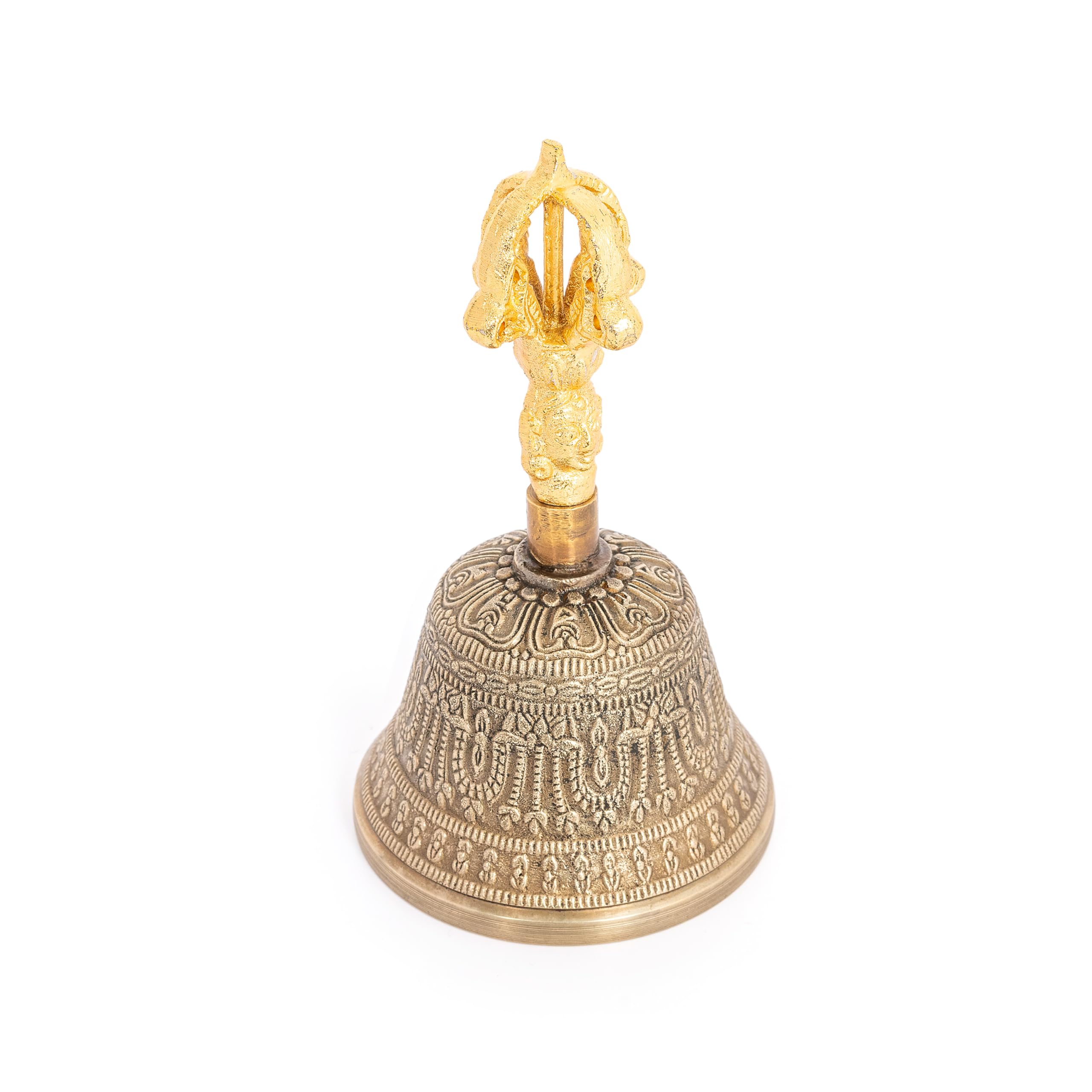 Honestly Made Brass bell 12cm, Gold/Silver