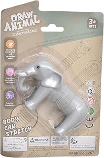 مجسم فيل مرن فائق التمدد، رائع للضغط واللعب الحسي، إضافة رائعة لمجموعات ألعاب الحيوانات مع ساعات من المرح غير المحدود