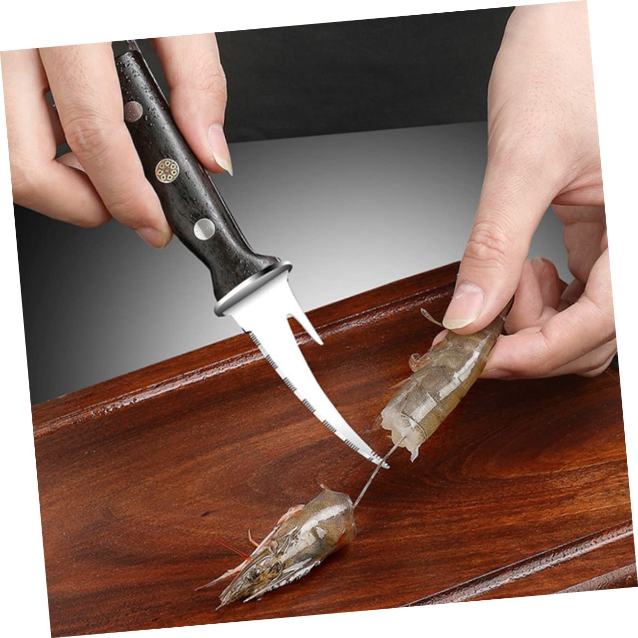 COLLBATH Stainless Steel Shrimp Line Remover Tool Shrimp Peeling Cutter for Easy Seafood Preparation Kitchen Essential for Home Restaurant Use