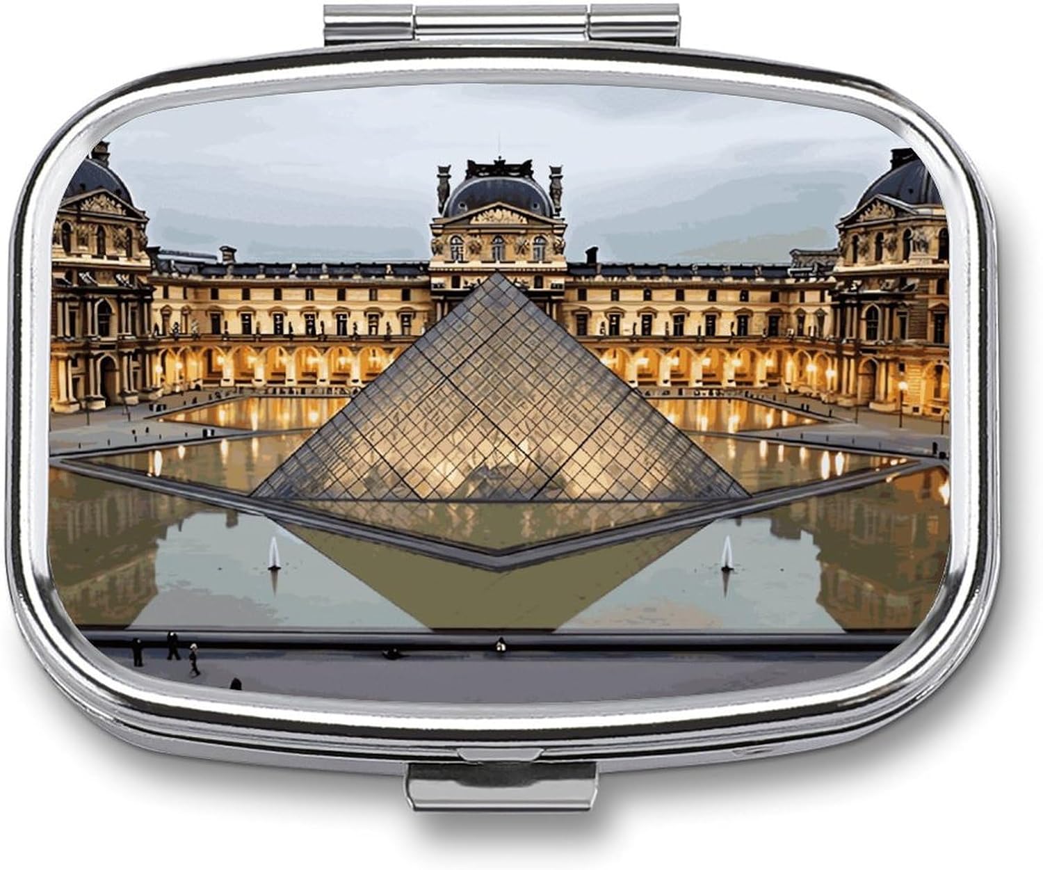 Louvre Museum in Paris Travel Pill Organizer Pill Case
