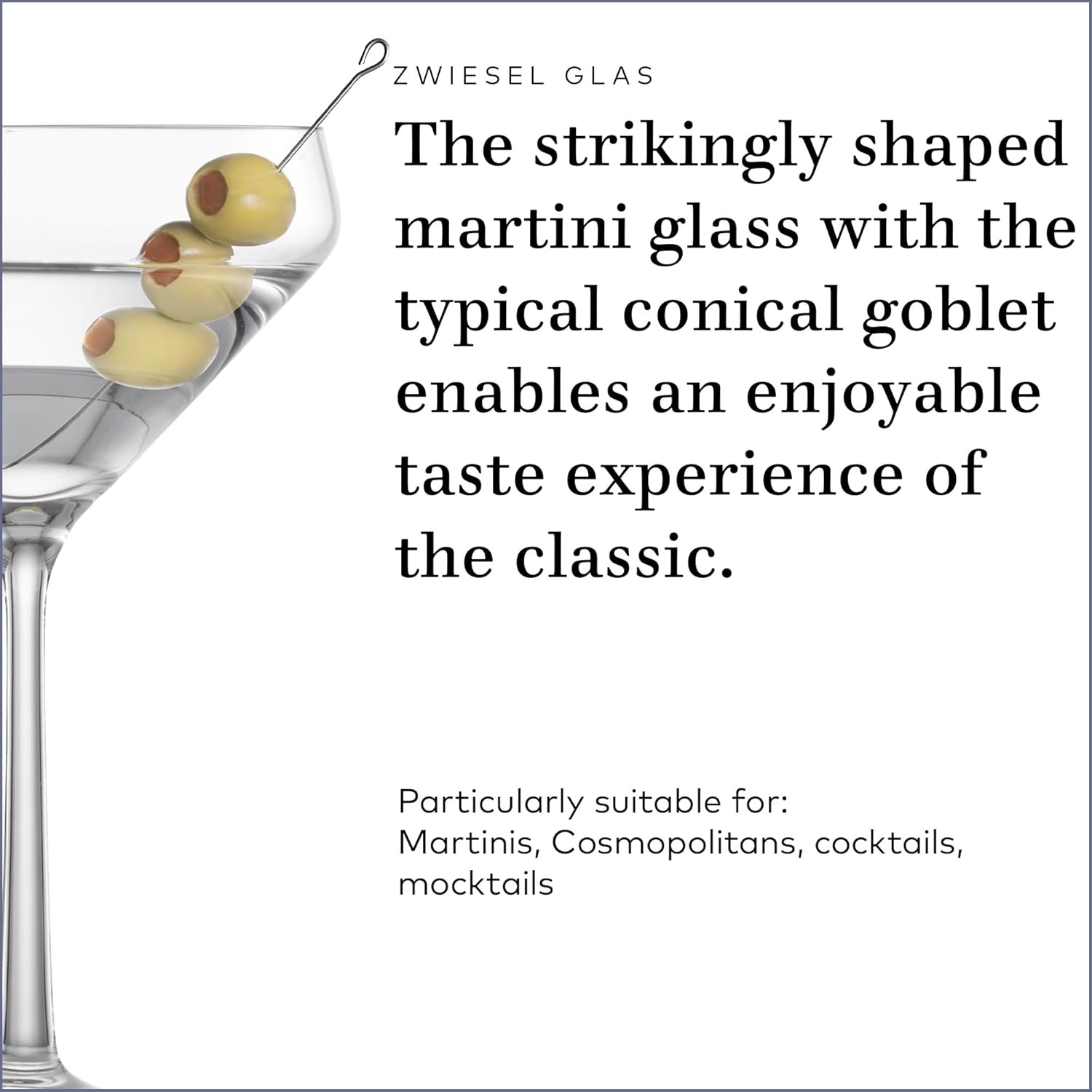 ZWIESEL GLAS Pure Martini Glass (Set of 6), Cocktail Glasses for Martini, Dishwasher-Safe Machine-Made Tritan Crystal Glasses, Made in Germany (12.3 Ounce) - Image 3