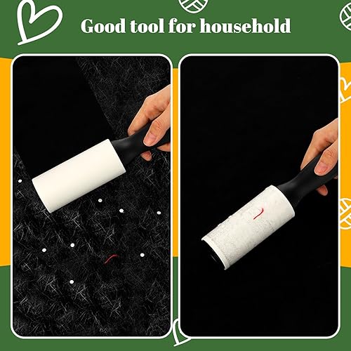 Miniatura 4 de Paquete de 40 mini rodillos de pelusa de 1200 hojas de tamaño de viaje, rodillo portátil para ropa, muebles de mascotas, sofá, alfombra, asientos de
