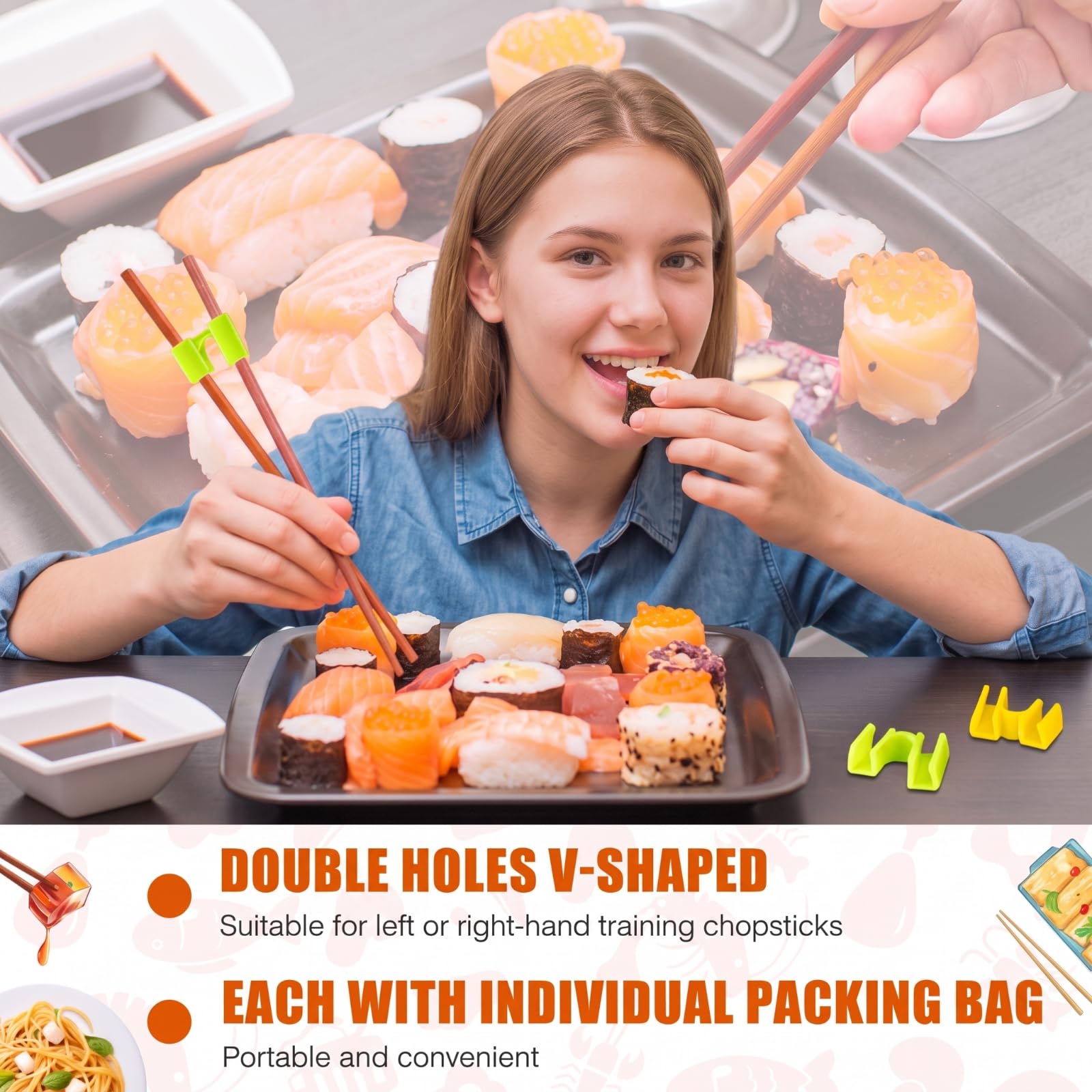 1000 Pcs Reusable Chopsticks Helper Training Chopstick for Beginner — Amazon image 3