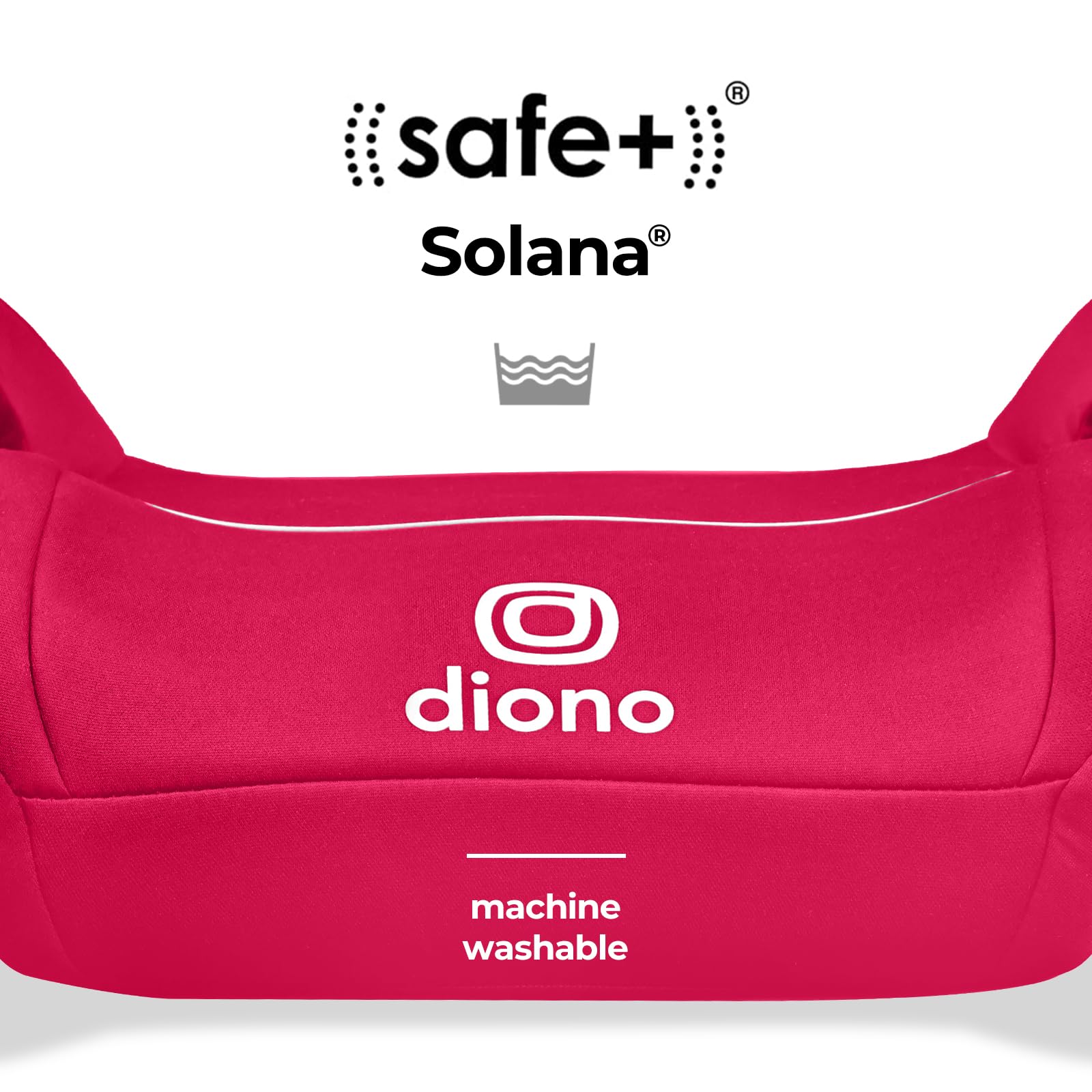 Diono Solana - Lot de 2 sièges auto rehausseurs sans loquet - Légers et lavables en machine - Porte-gobelets - Rose barbe à papa
