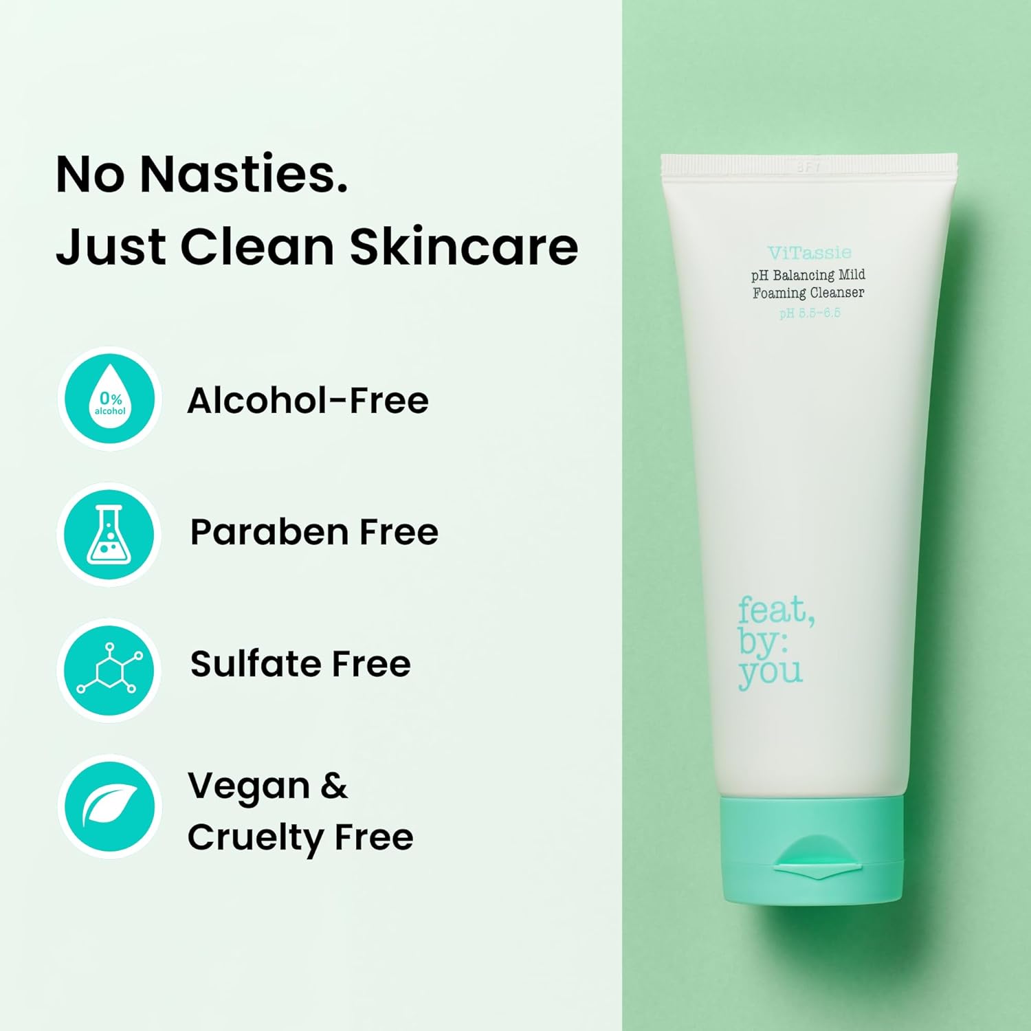 PH Balancing Mild Foaming Cleanser - (5.07 fl.oz) Hydrating Face Wash with VItamin C, Facial Cleanser for Sensitive Skin, Pore Deep Daily Cleansing Foam, Korean Skin Care - Image 7