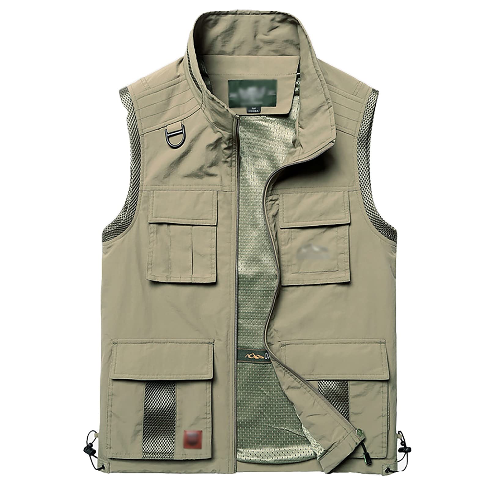 G&F Męska kamizelka wędkarska na zewnątrz z wieloma kieszeniami do wędkowania, polowania, wędrówek, wspinaczki, podróży, fotografii (kolor: khaki, rozmiar: 5XL)