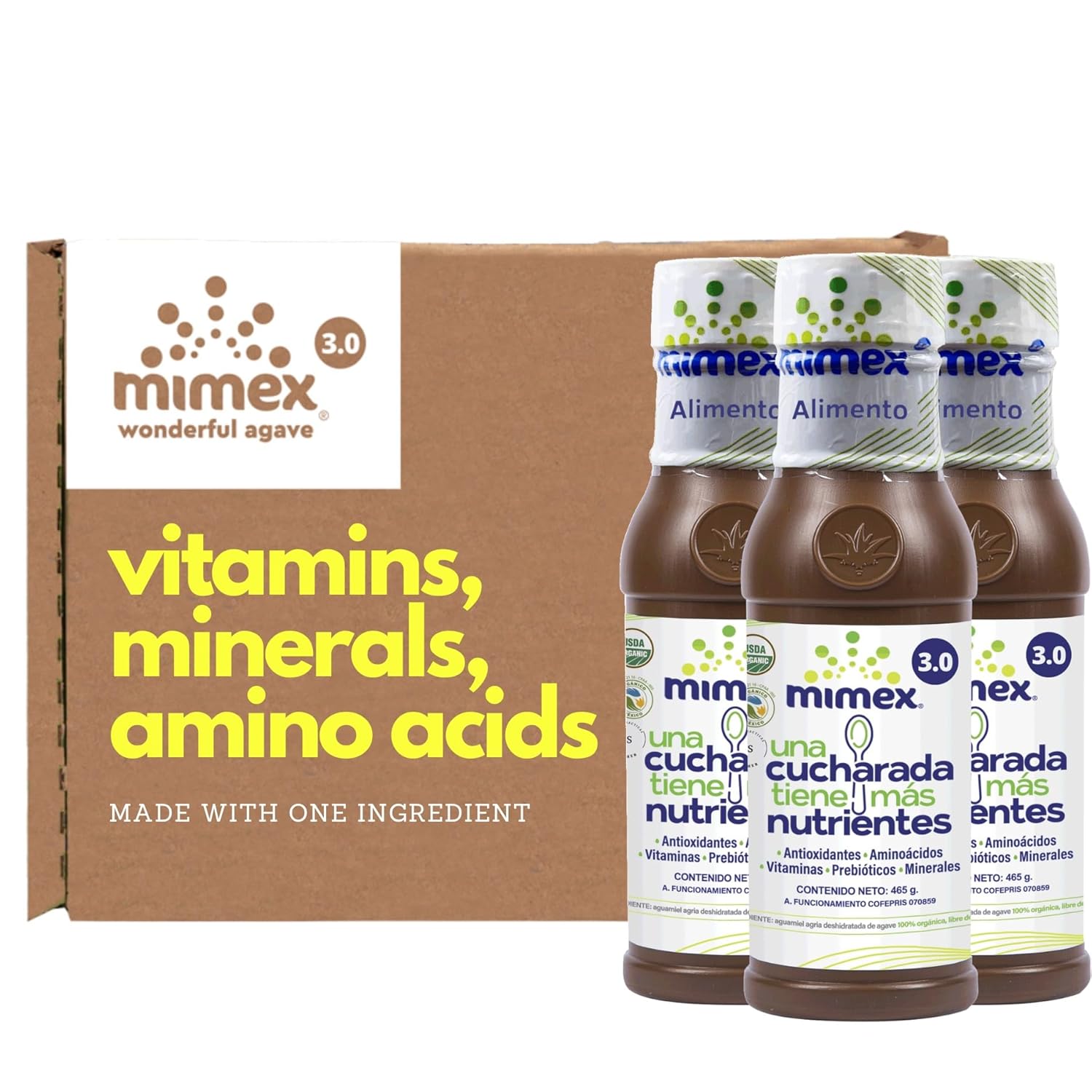 Mimex | Aliments org&agrave;nics, afave concentrat de saba, maguey, micro nutrients 3 ampolles