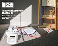 Vista 2 de El kit de descarga del calentador de agua sin tanque incluye bomba de sumidero sumergible de 1/4 HP con dos adaptadores y cubo de 3 galones