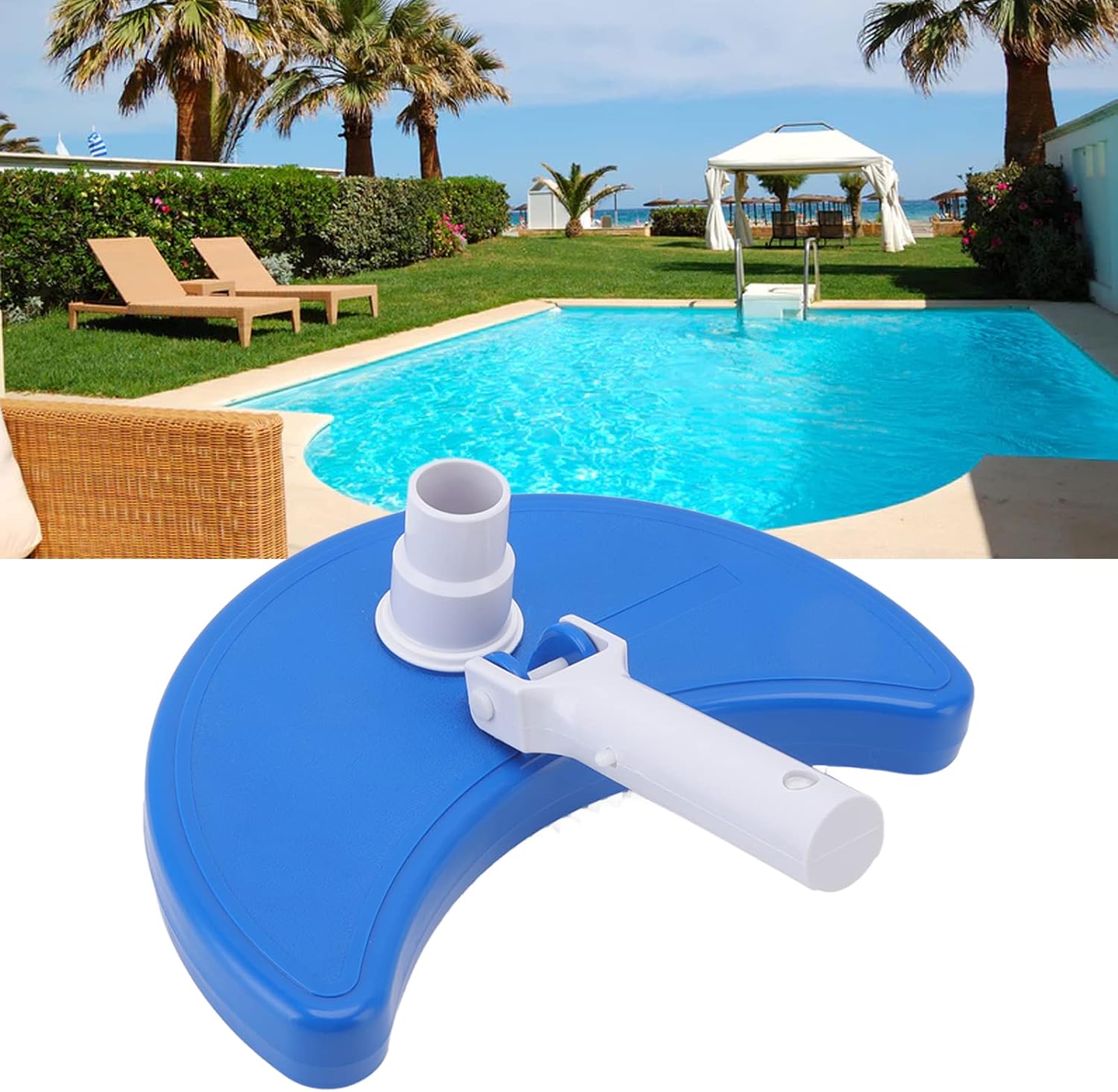 Pool Vacuum Head, Pool Vacuum Head for Above Ground Pool Special Plastic Material Heavy Duty Design Fully Sink Built in Brush, Pool Vacuum Brush Head for Large Small Swimming Pools