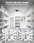 LED Feux de garage 4 Faites votre valise, 20000LM Magasiner des lumières pour garage Atelier 200W Ultra C'est brillant. 6 Panneaux déformables, 6500K Lumière du jour, 85% Économies d'énergie