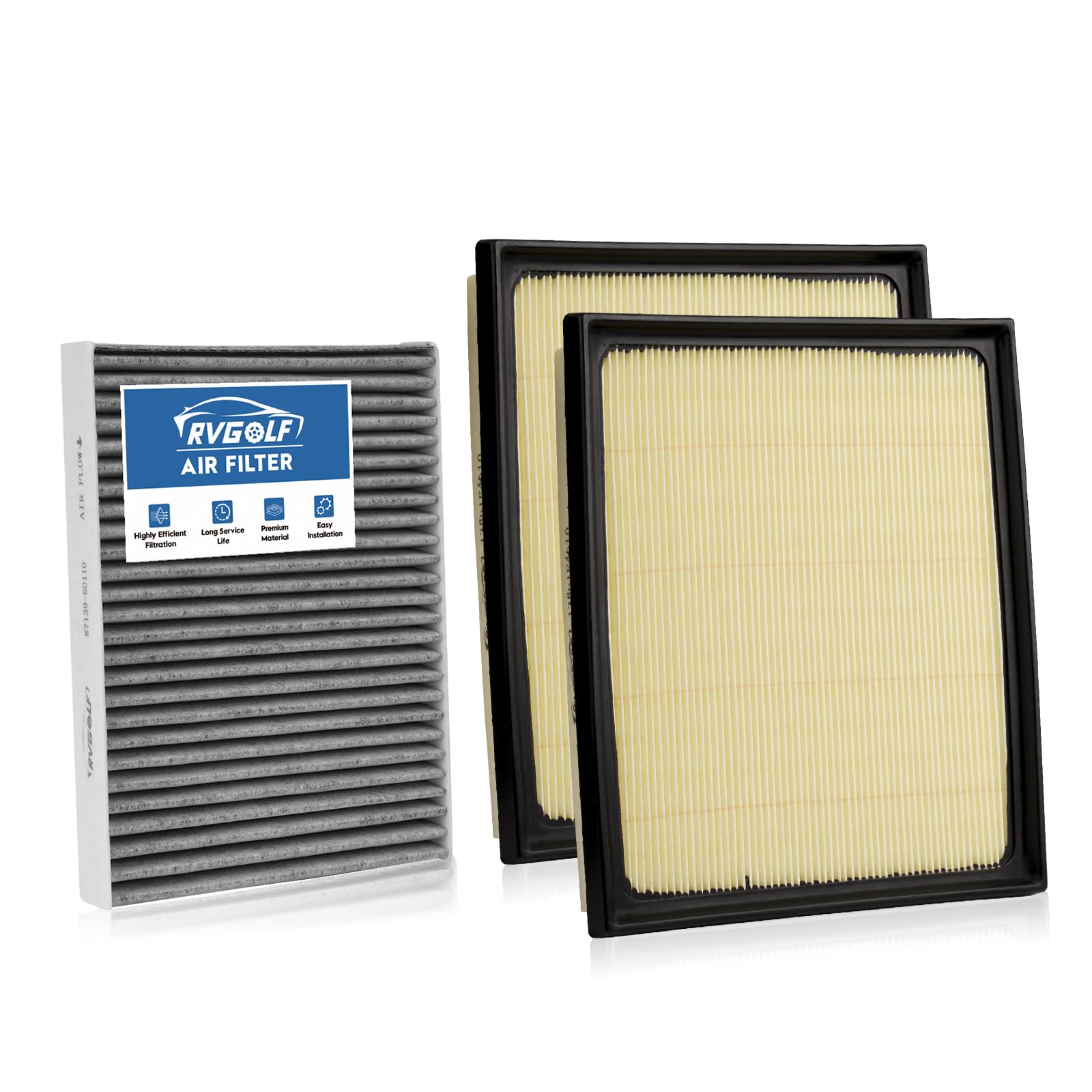 2*Engine Air Filters+1*Cabin Air Filter Fit for 2022-2026 Tundra 3.5L