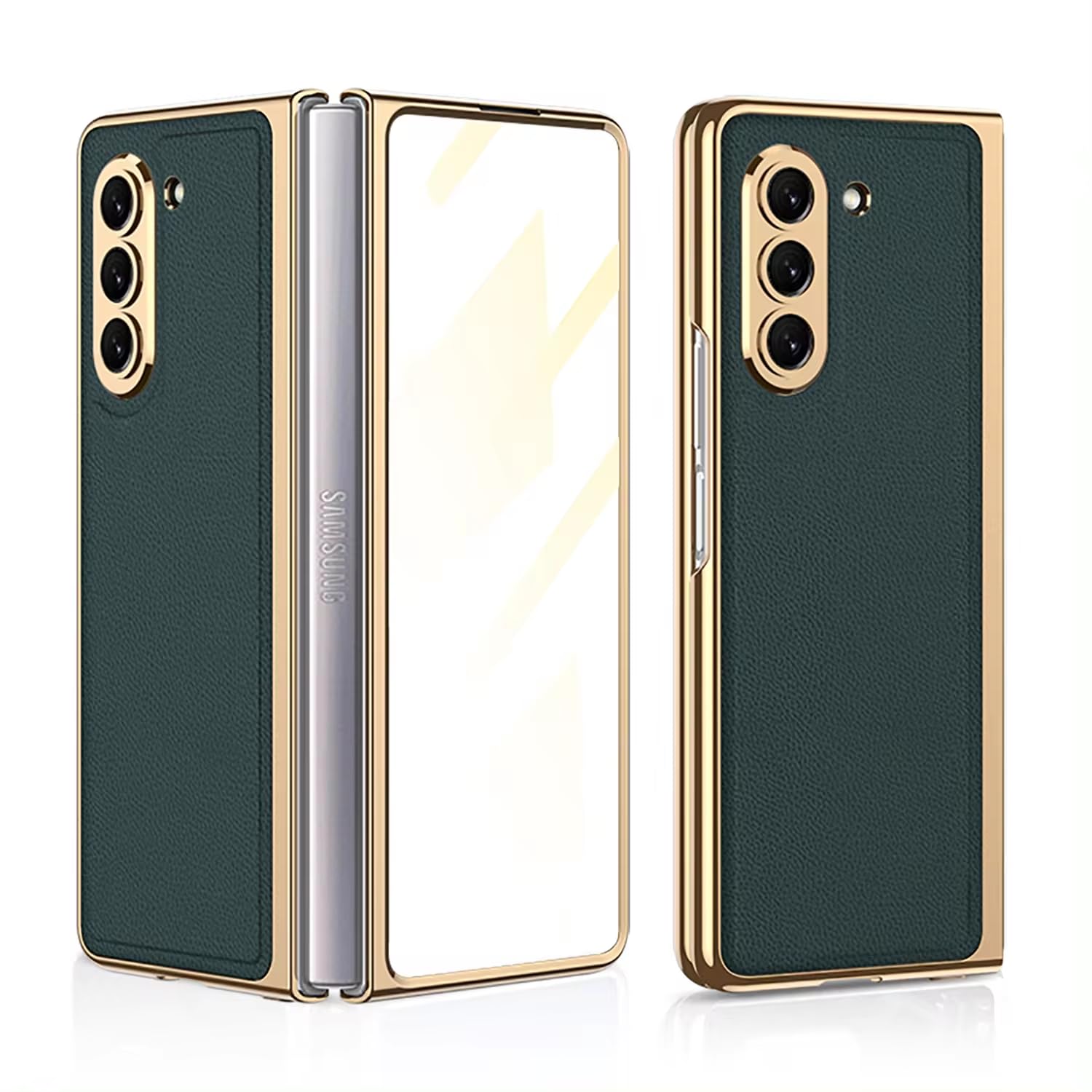 Scalebee Back Cover for Samsung Galaxy Z Fold 5 / Fold5 5G Electroplated Leather Built-in Screen Protector Case (Red) (B0CZLDC4JB) Amazon Price History, Amazon Price Tracker