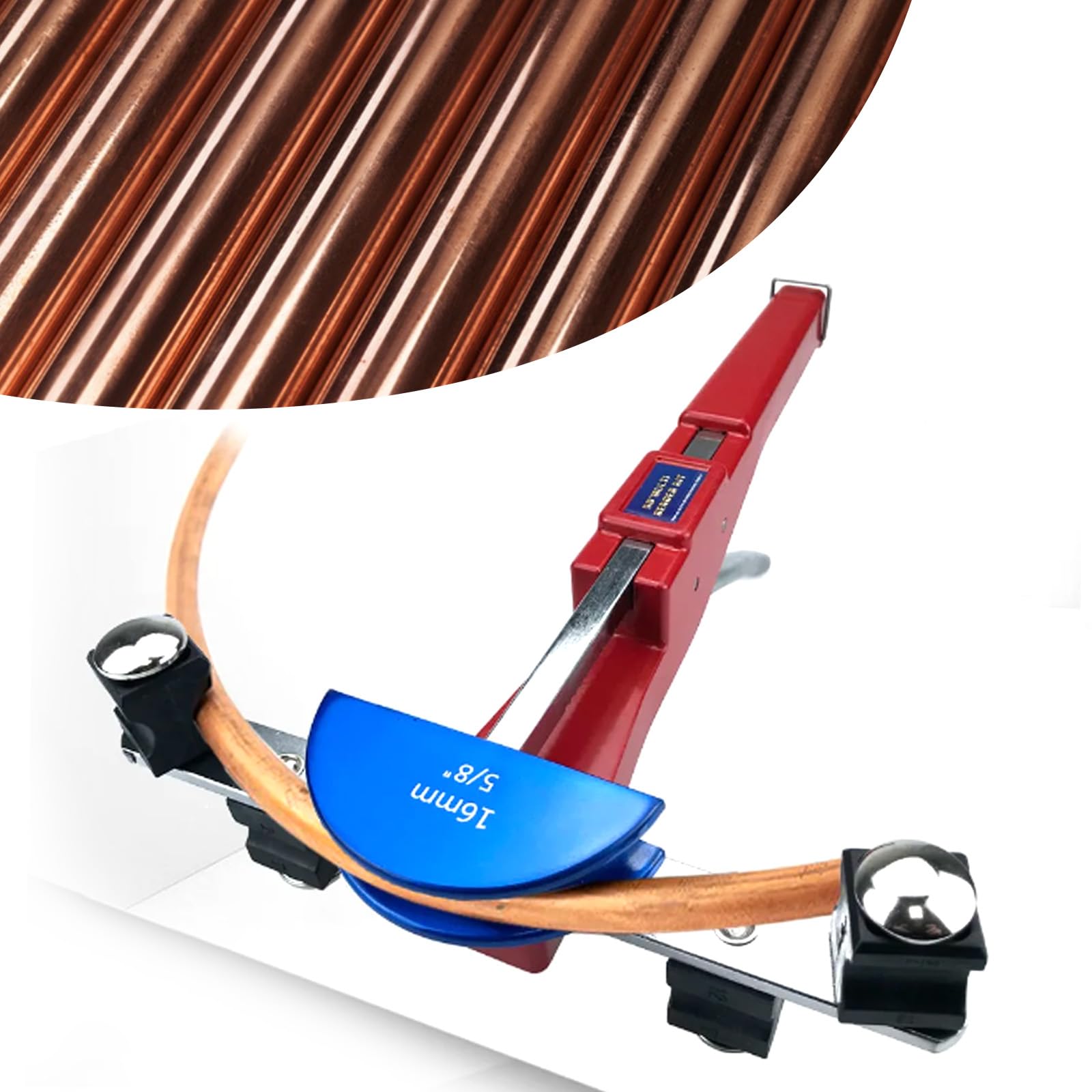 Dobladora Tubos, Dobladora Tubos Con Trinquete 7 Troqueles Herramienta Para Doblar 6-22 Mm Juego Herramientas Para Doblar Tubos ángulo 1/4"-7/8" A 90 Para Tubos Cobre Aluminio Y Acero Con Estuche