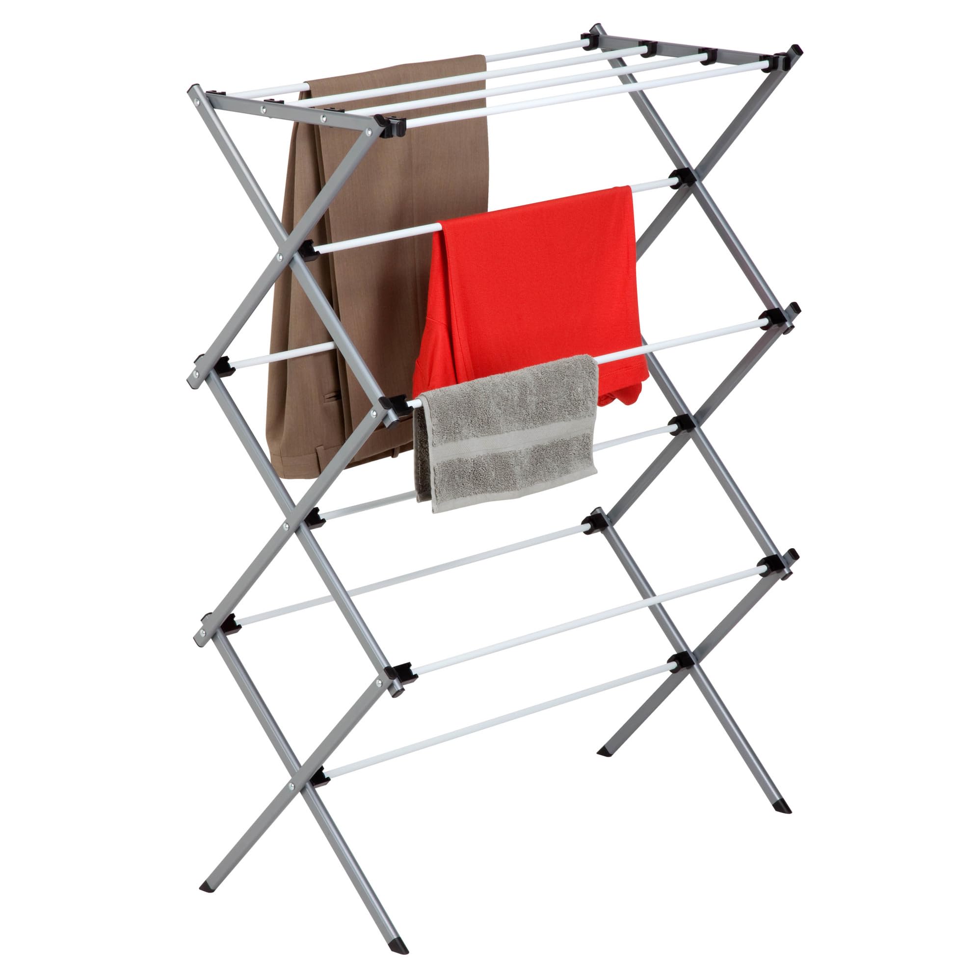 Honey Can Do Tendedero Montable, Acero Inoxidable, Blanco y Gris, 8.255x15.24x72.08 cm