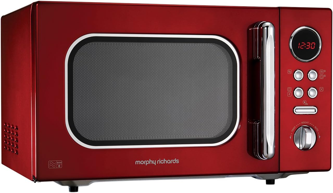 Morphy Richards Microwave Accents Colour Collection 511512 23L Digital Solo Microwave Red