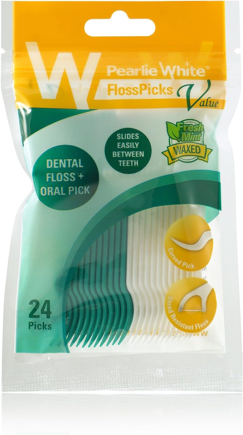 Pearlie White Flosspicks, 24 Count