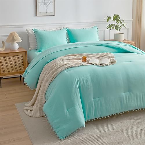 Miniatura 8 de IHOUSTRIY Juego de edredón rosa para niños, tamaño individual, cama en una bolsa, tamaño individual, 5 piezas para adolescentes y niñas, juegos de