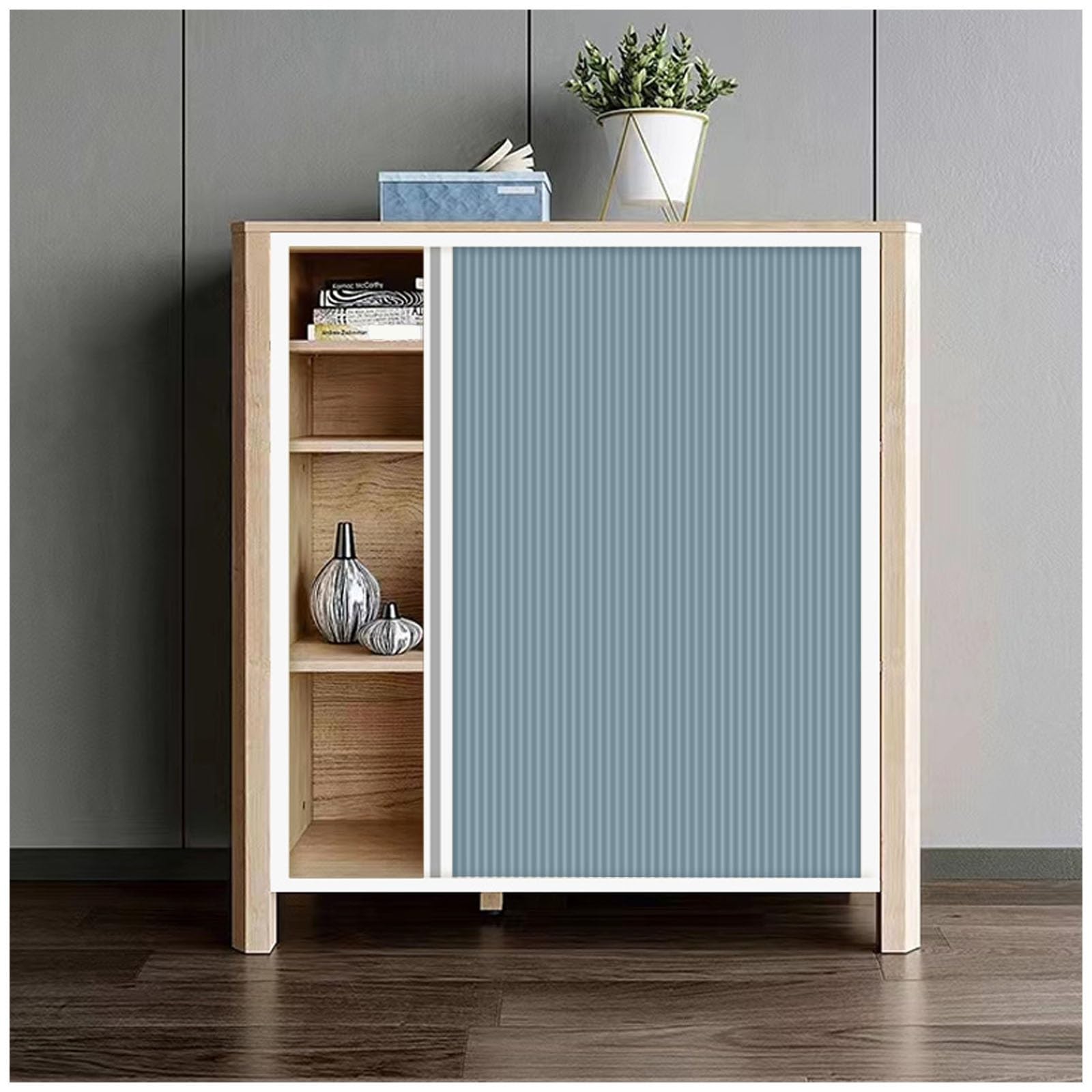 Wabenplissee pour meuble de cuisine coulissant et aménagement de buffet