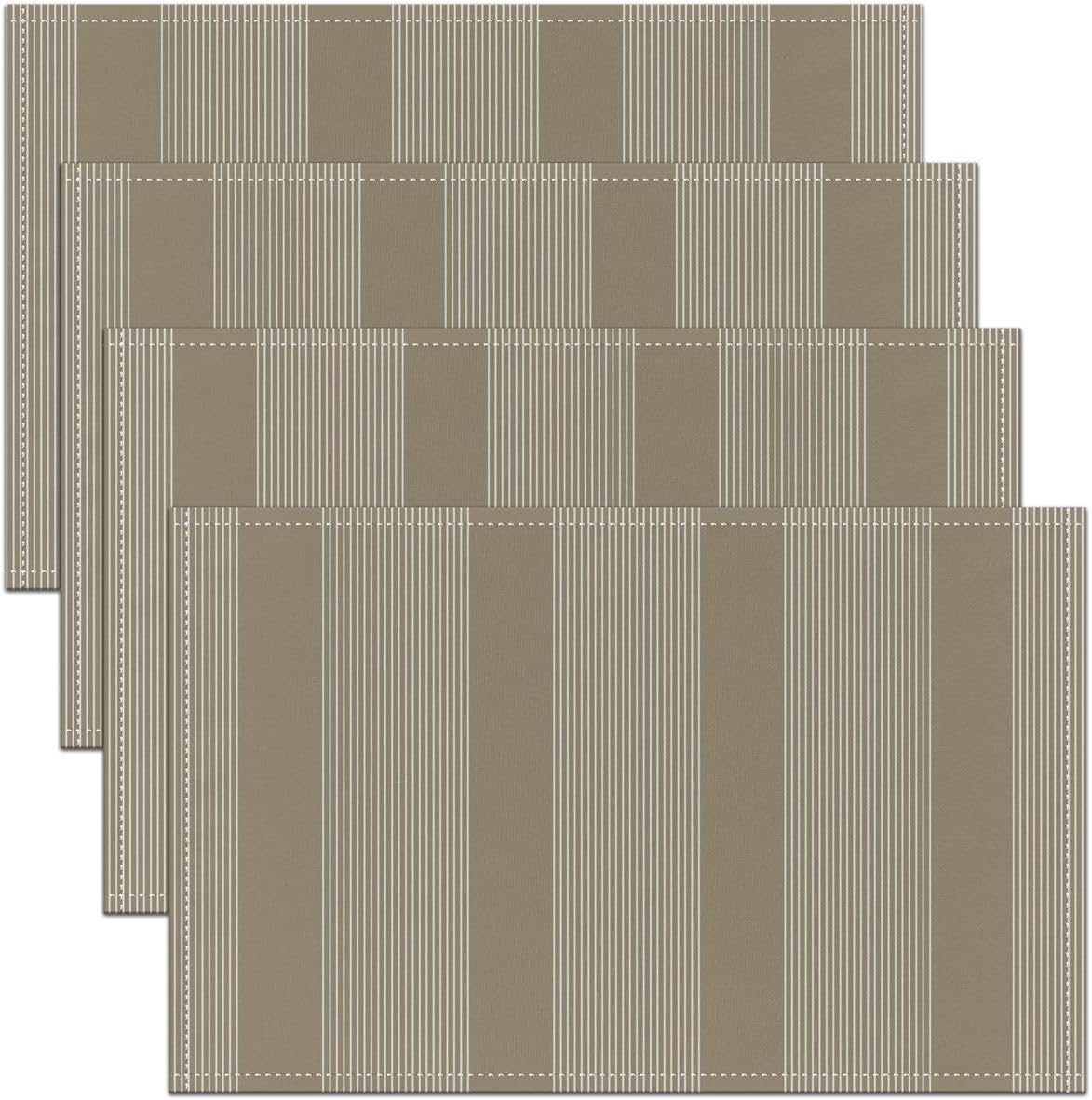 Feelyou Baby Blue Striped Placemats Set of 4 12x18 Inch image 5