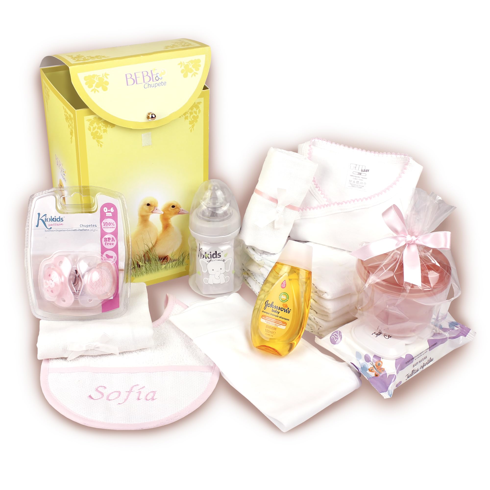 Regalo Bebe Recien Nacido Niño-Cesta Bebe Recien Nacido Niño-Cosas para Bebes Recien Nacidos-Canastilla Bebe Recien Nacido-Regalo para Bebes Recien Nacidos-Regalo Recien Nacido-Cesta Bebe (Rosa)