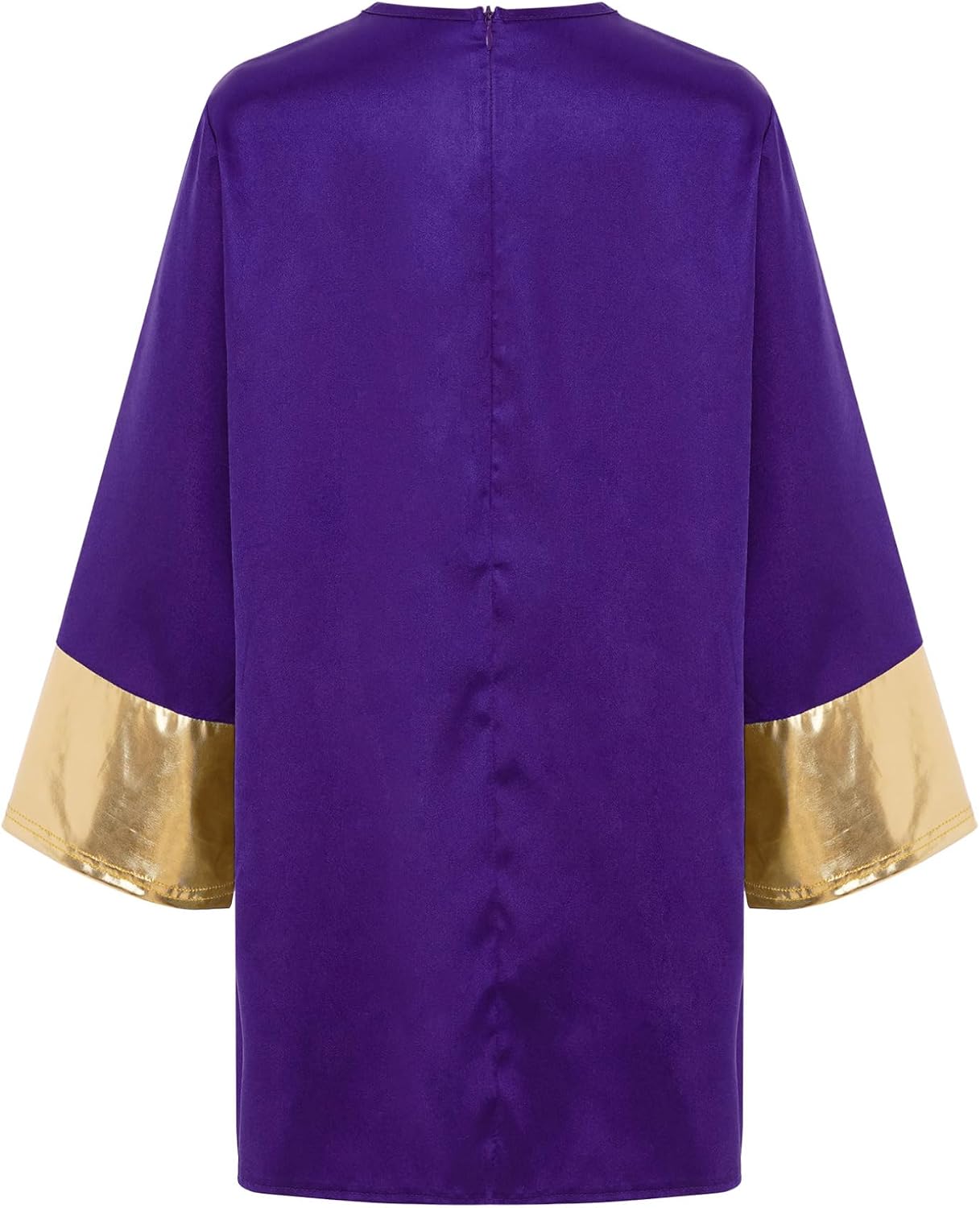 Freebily Kids Boys Pullover Dance Top Long Sleeve Metallic Liturgical Praise Dance Shirt Church Worship Tunic