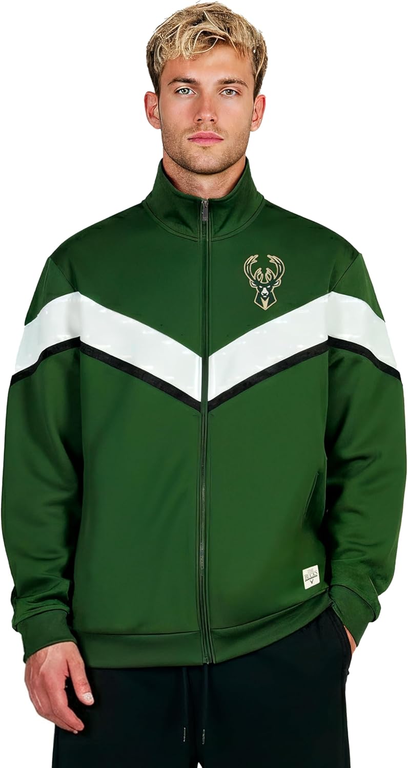 GAME 7 Men's X NBA Officially Licensed Long Sleeve Neoprene Zip Up Sweatshirt