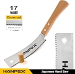Hanpex 6-Inch Japanese Hand Saw, SK5 Pull Saw, Flexible Blade Flush Cut Woodworking Hand Saw for Woodworking, DIY and Other Small Projects
