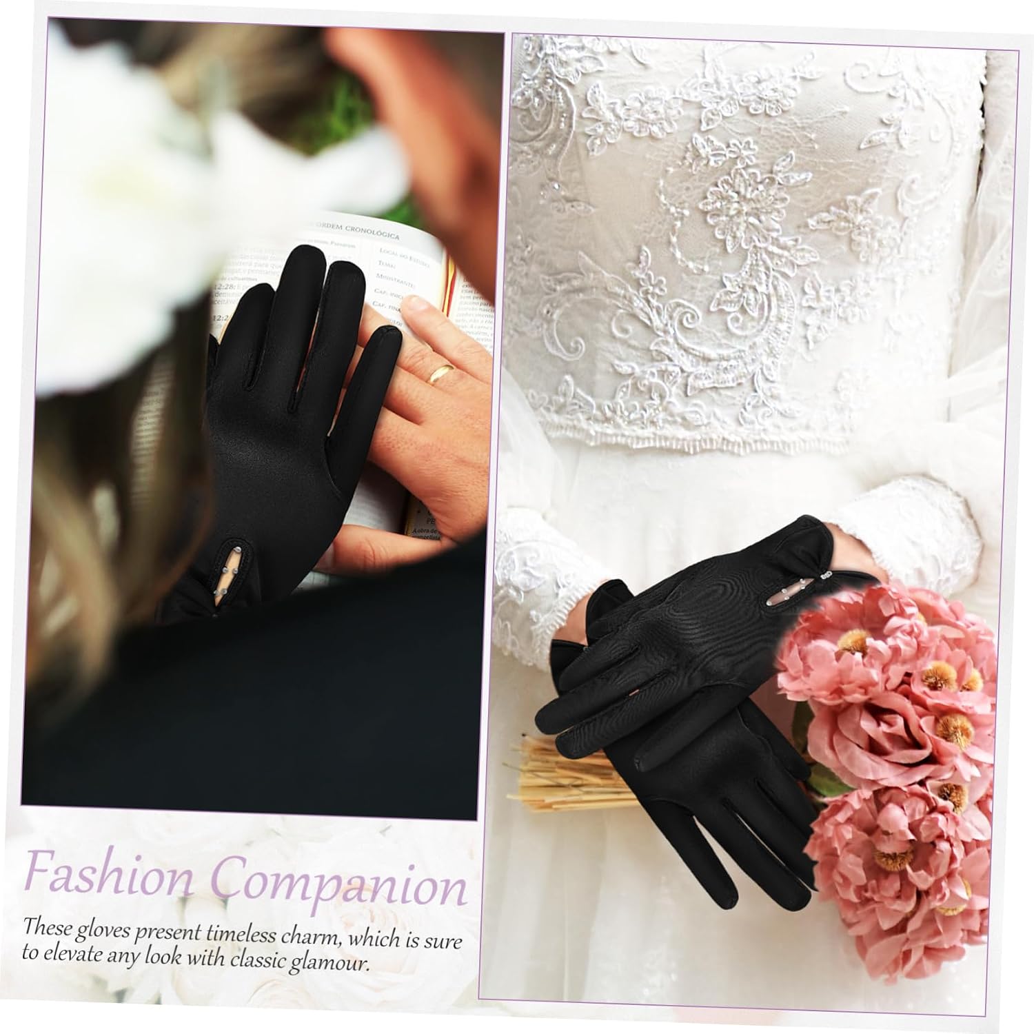 BESPORTBLE Elegant Satin Gloves for Women Wrist Bridal Accessories for Weddings Dance Parties Formal Events