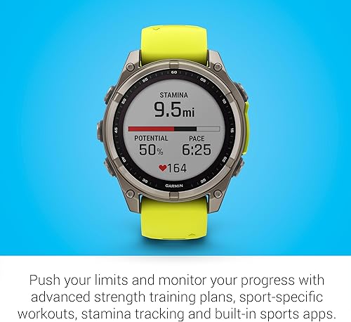 Miniatura 39 de Garmin Fenix 8 Premium Multisport GPS Running Smartwatch, 1.693 in AMOLED, con clasificación de inmersión, linterna incorporada titanio DLC gris