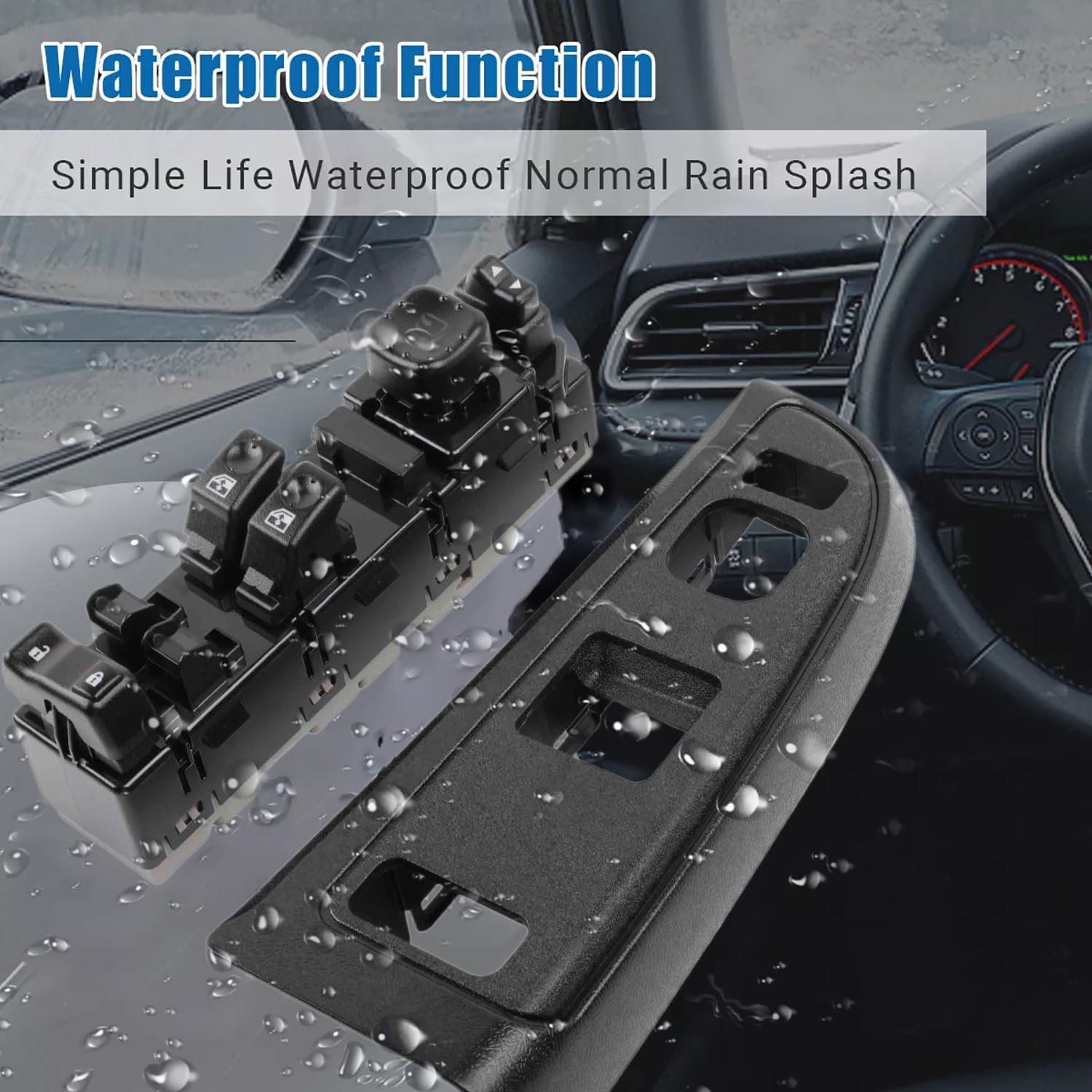 Driver Side Master Power Window Switch with Bezel for Chevrolet Silverado GMC Sierra 1500 2500 3500 HD Classic 2003 2004 2005 2006 2007 with Folding Mirror Switch OE 15883322 920-024 DWS-248 10398567