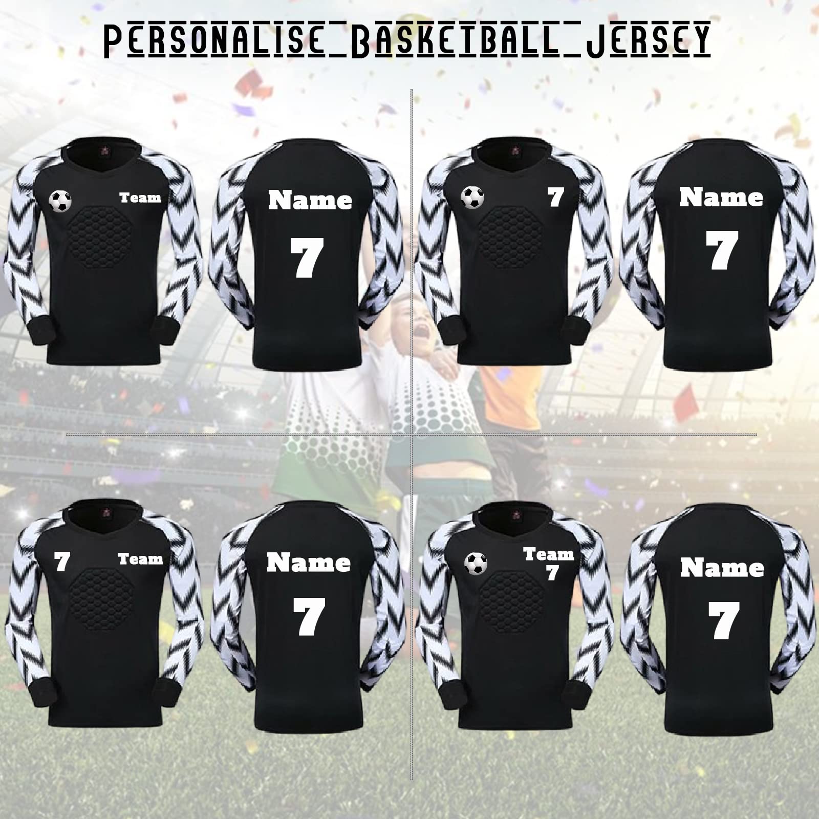 Torwarttrikot Kinder Männer Jungen Personalisierte Torwart Trikots Set Jeder Name Nummer Team Logo Fußballtrikot Geschenk