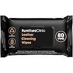 Furniture Clinic Leather Cleaning Wipes | 80 Count | Clean & Restore Leather & Vinyl Furniture, Handbags, Jackets, Car Seats, Interiors & More | Residue & Streak-Free | for Everyday Use