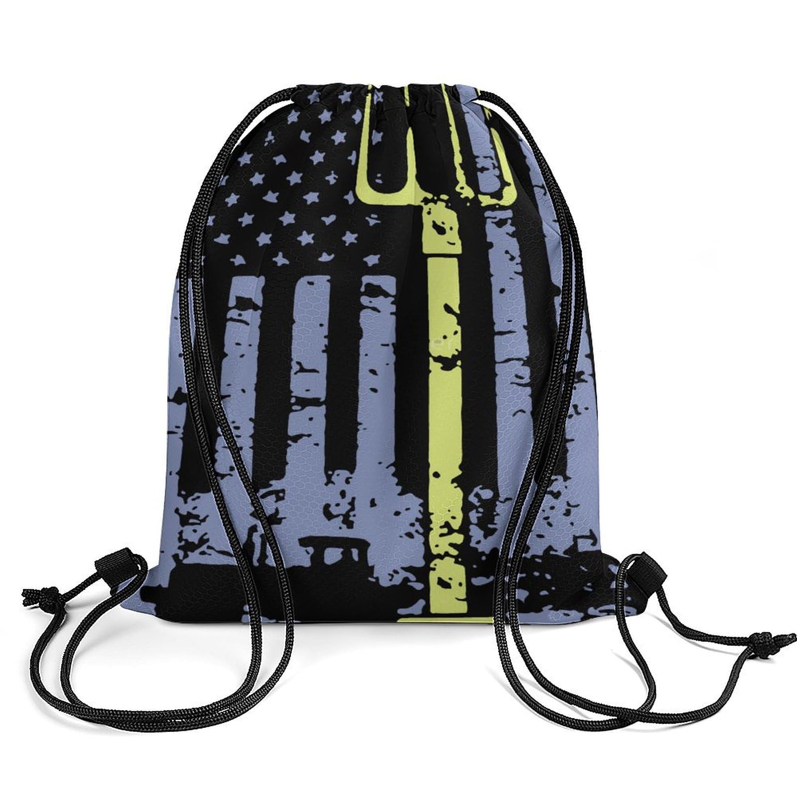Farmer Flag Drawstring Backpack Durable Sport Gym Bags Daypack for Men Women 35 * 42cm