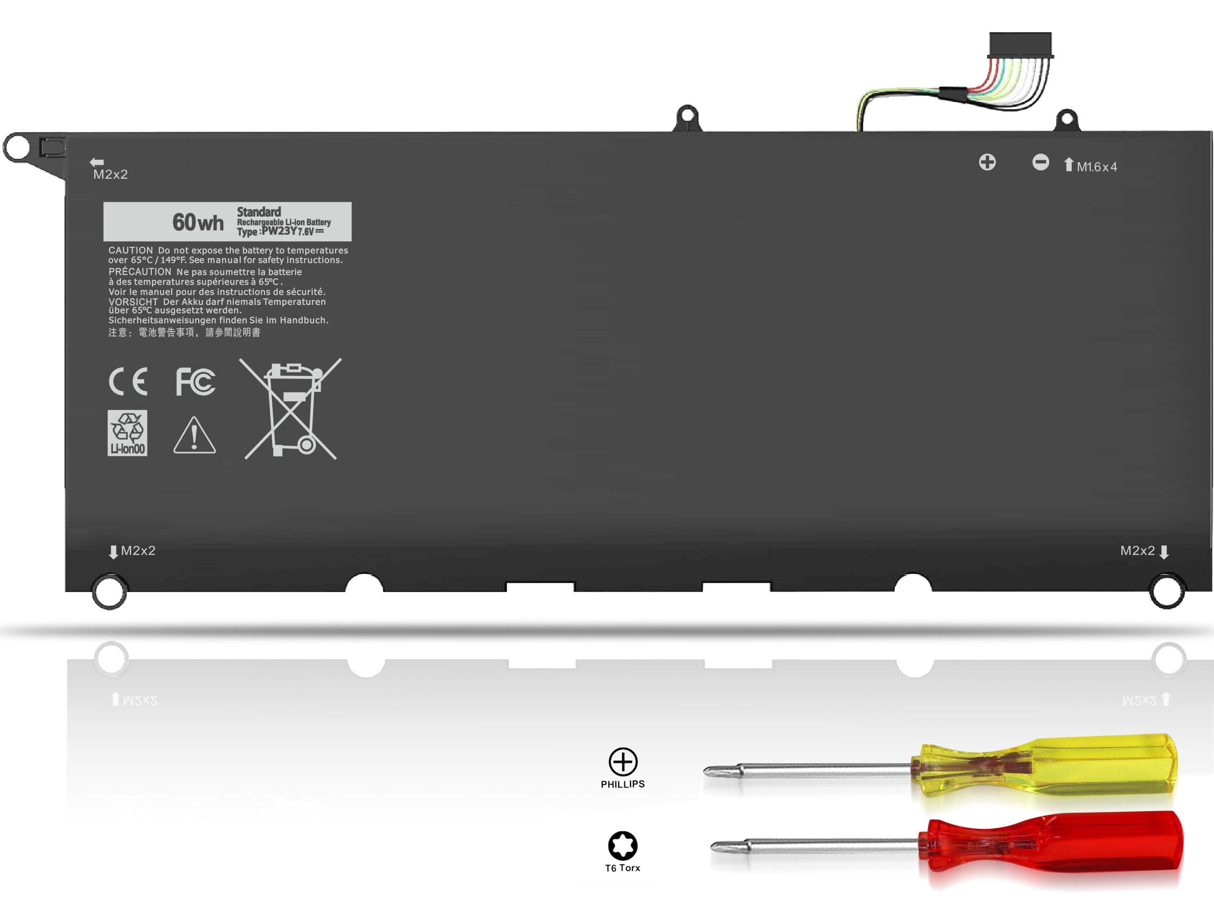 Amazon.com: Menlonigt New PW23Y Laptop Battery Replacement for
