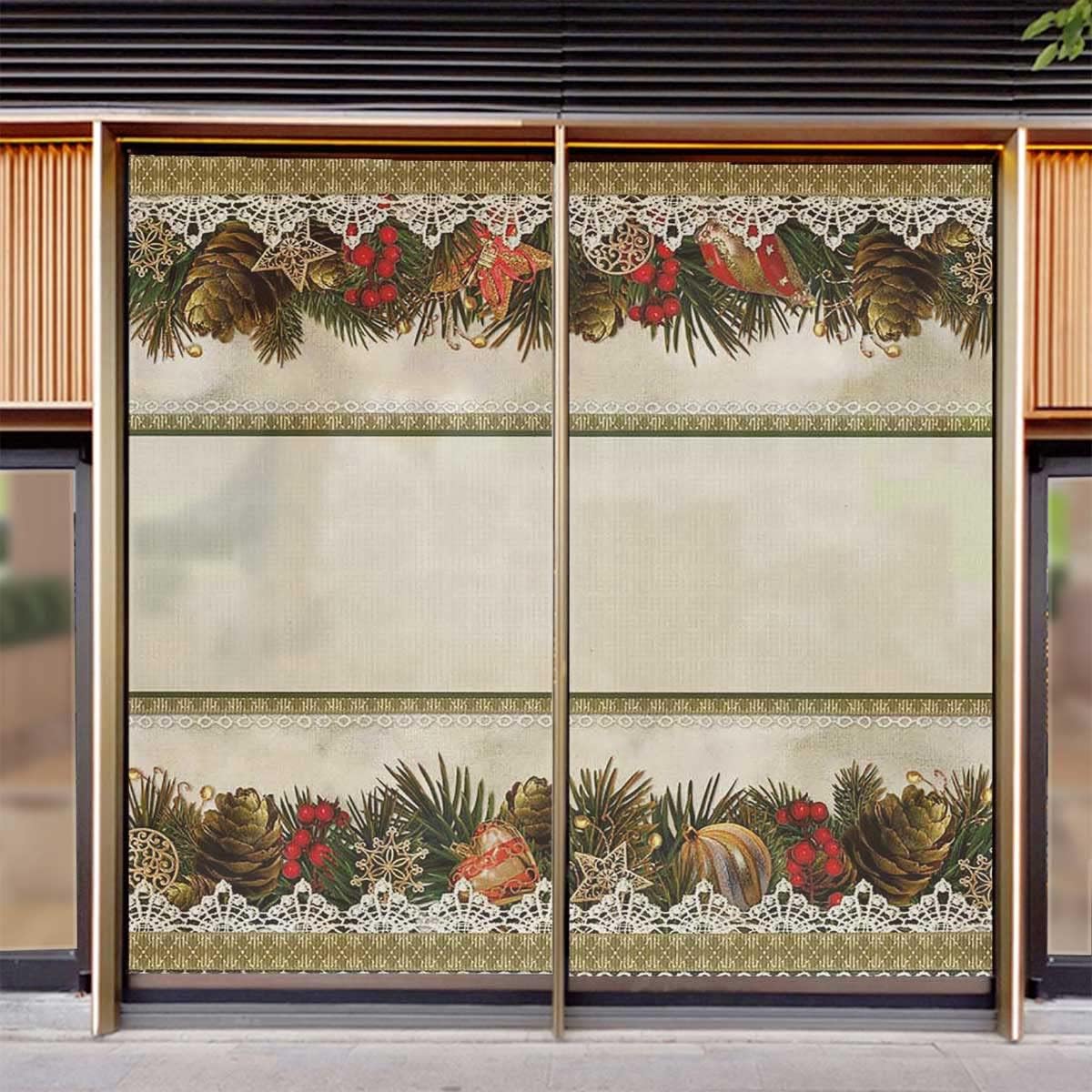 Window Privacy Film Vintage Ornate Nature Privacy Window Film Frosted Glass Film
