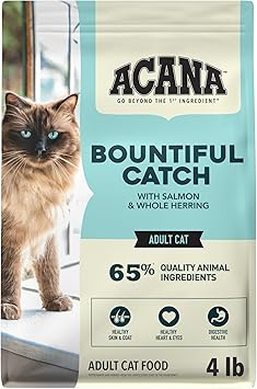 ACANA Dry Cat Food Bountiful Catch Salmon Catfish and Herring 4lb Bag