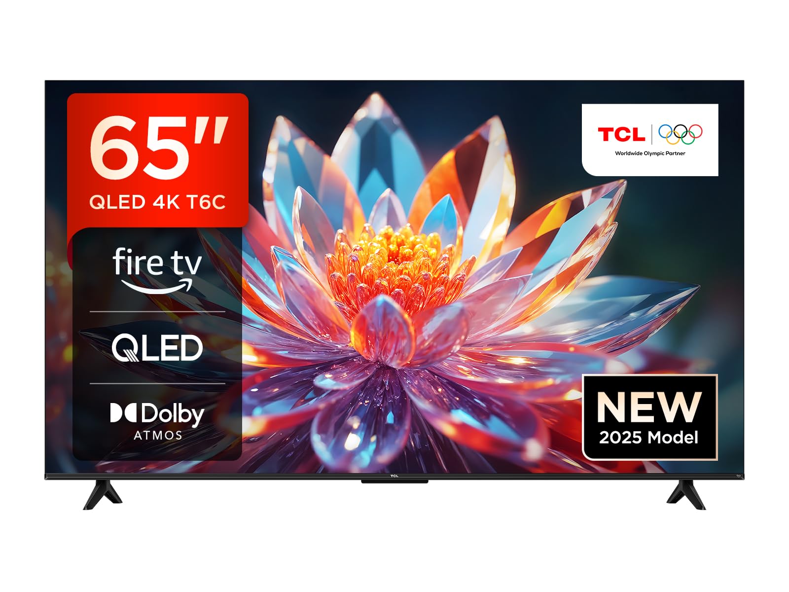 TCL 65T6C 65'' QLED TV 4K HDR, Fire TV (Dolby Vision e Atmos, HDR10+, Premi e Chiedi ad Alexa)