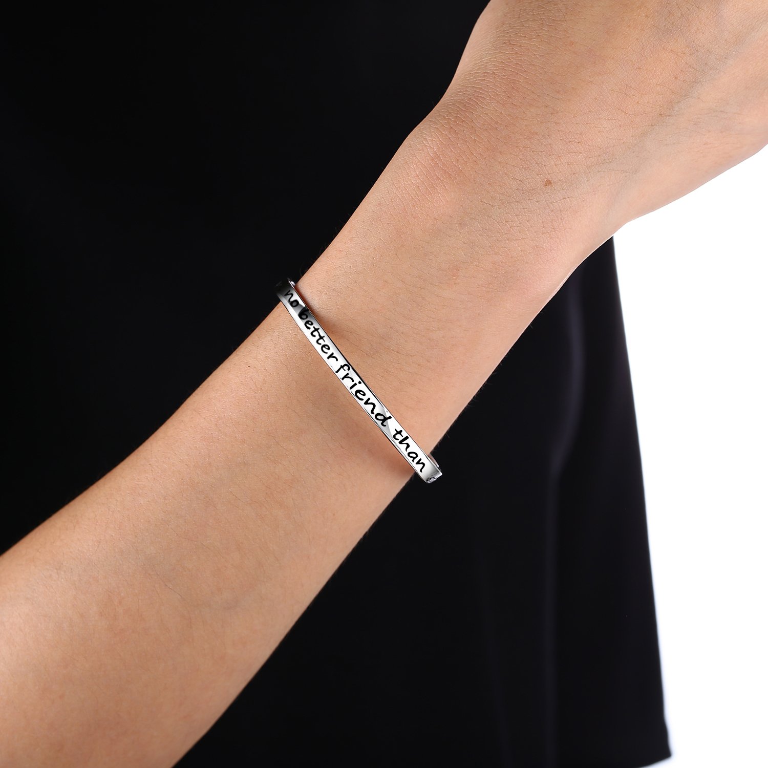 Yellow Chimes Bracelet for Women and Girls Fashion Silver Kadaa Bracelets for Women | Silver Toned Express Your Feelings Collection Sister Message Bracelet | Birthday Gift For Girls and Women 2