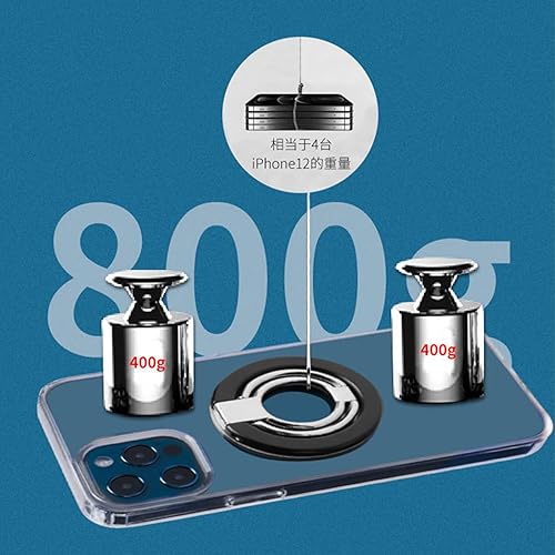 Miniatura 5 de Soporte magnético para anillo de teléfono celular soporte de anillo de rotación de 360 grados soporte ajustable para teléfonos negro