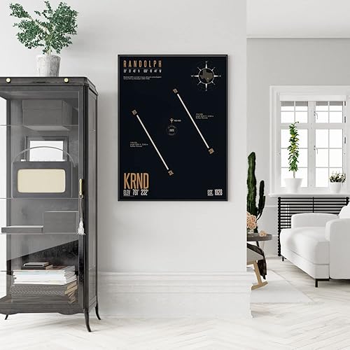 Miniatura 1 de Randolph Air Force Base KRND - Military Runway Print - Military Base Runway - Airfield Map Art - US Air Force Base Art - US Air Force Base Runway