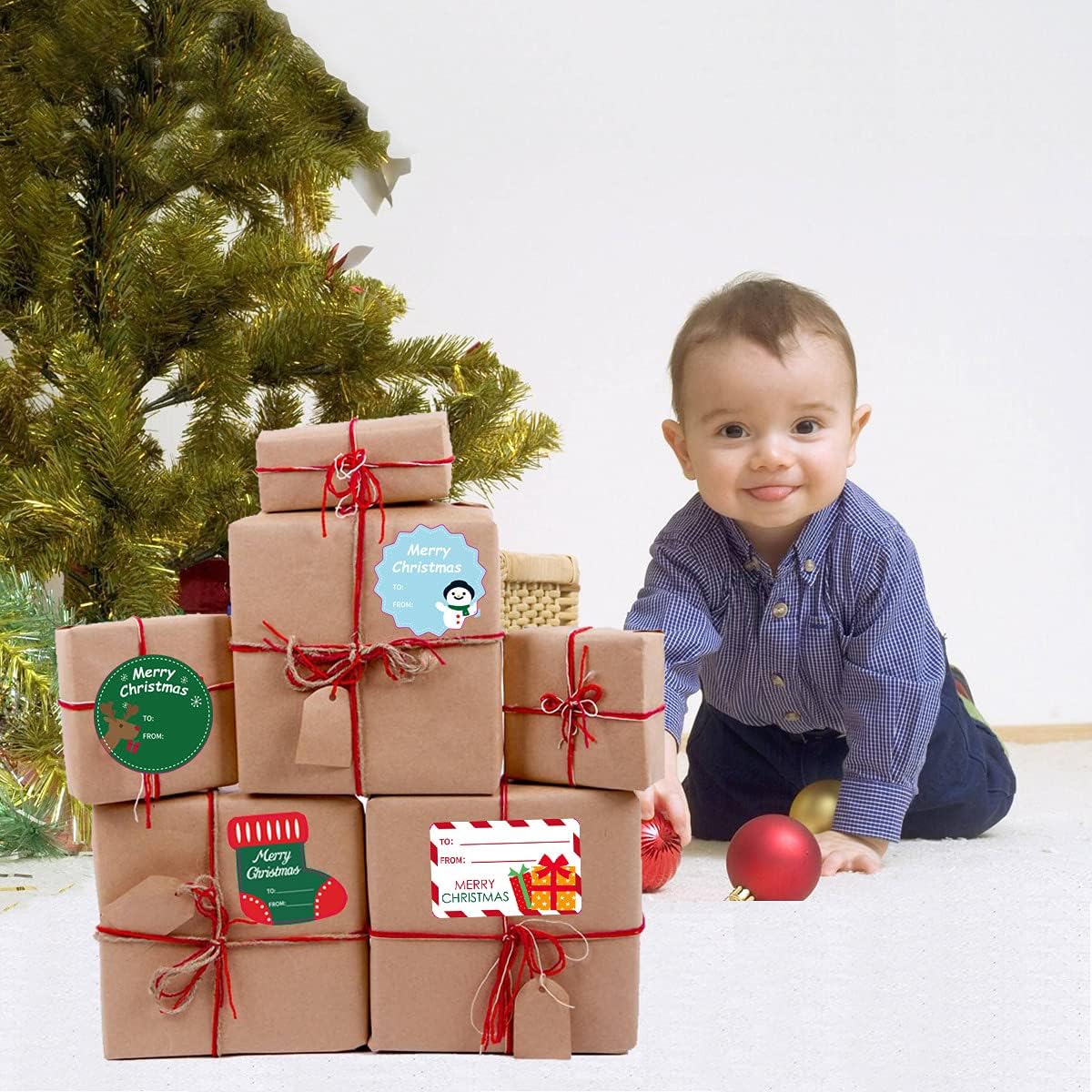 12PCS Christmas Bows for Gift Wrapping with 18 Stickers, Ribbon 5” Wide Pull Bows Accessory for Xmas Present, Gift, Florist, Bouquet, Basket Decorations : Health & Household