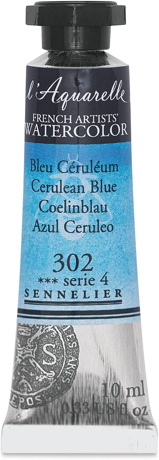 Sennelier l'Aquarelle Watercolor Tubes 10ml - Cerulean Blue 10ml Tube