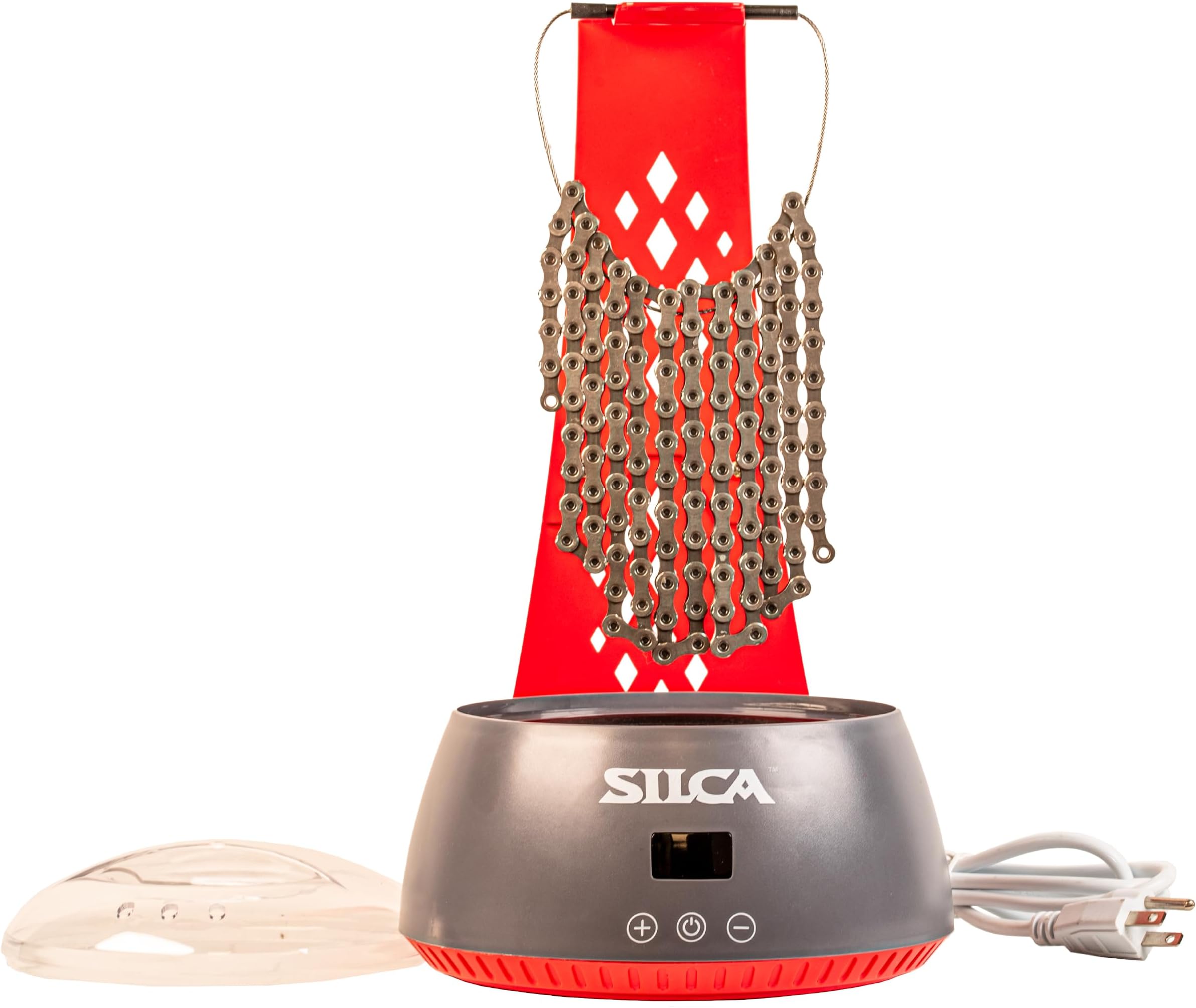 SILCA Bicycle Chain Wax Melting System with Cooling Rack, Hanging Stand for Full Steel Chains Upto 115 Links and Electric Melting Pot, 20 Ounce
