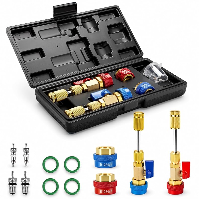 Kit de Ferramenta para Remoção e Instalação de Núcleo de Válvula de Ar-Condicionado R134a R1234yf R22 Behonor