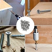 Vista 22 de Tornillos de madera de cabeza plana M4x30mm, tornillos autorroscantes Phillips Drive cabeza avellanada, 50 unidades (M4x30mm)