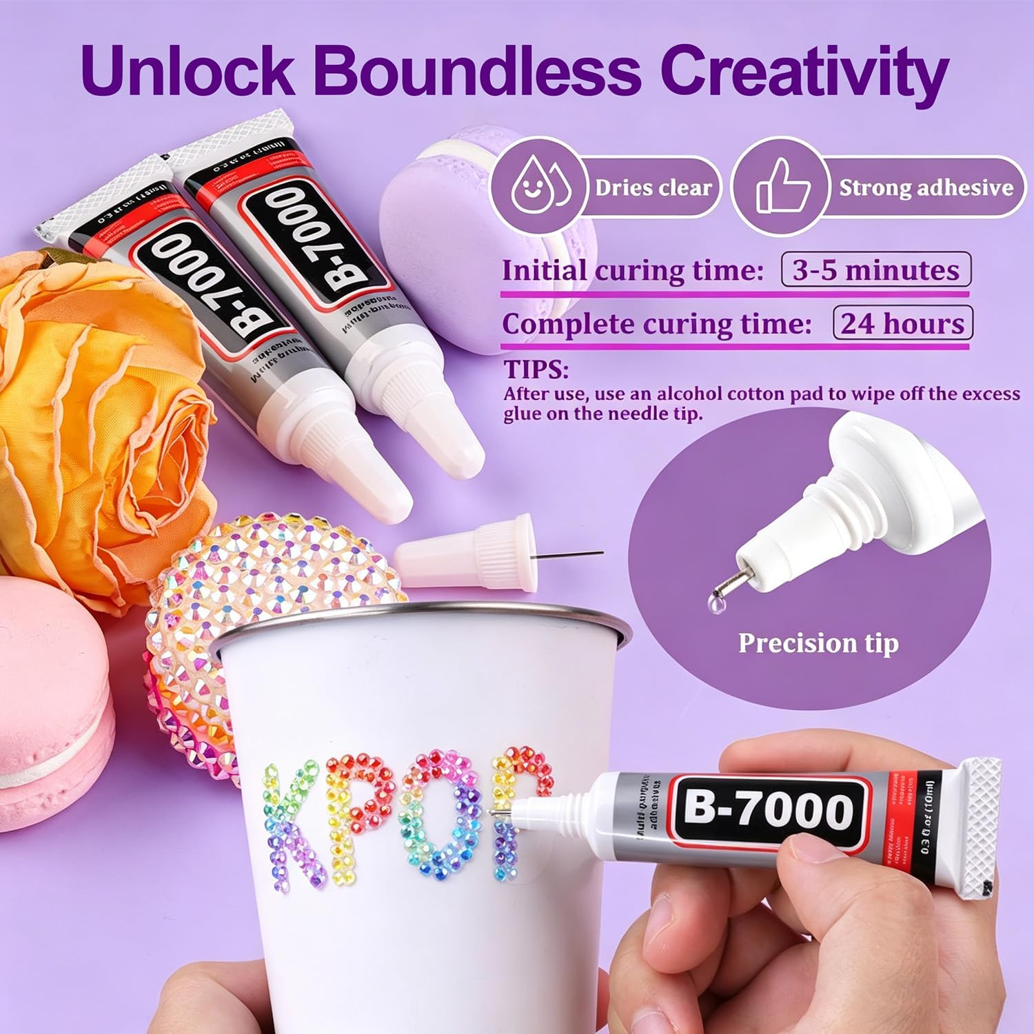 AICase Bedazzling Kit 34000Pcs Rhinestones for Bedazzling,Kpop Toys Multicolor 3mm Flatback Gems for Diamond Demon Hunters Art,Bedazzler with 3Pcs 10ml B7000 Jewelry Glue for Nail Art Crafting Makeup
