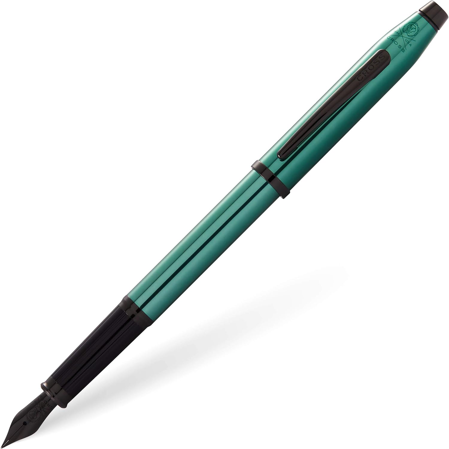 Cross Century II Refillable Fountain Pen, Medium Nib, Includes Luxury Gift Box - Translucent Green Lacquer