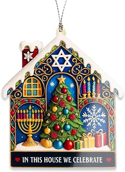 Hanukkah Christmas Ornaments 2026, Merry Chrismukkah Jewish and Christian, Hanukkah Decorations for Home, Jewish Gifts for Mom Sister Friends, Unique Gifts for Women Men