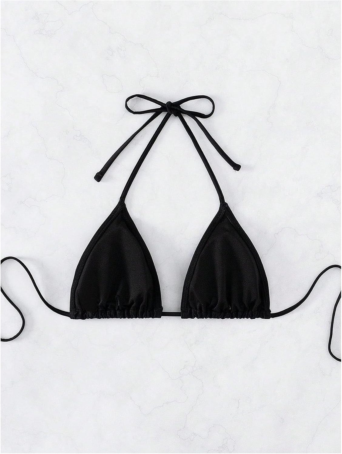 SOLY HUX Women's Halter Tie Back Triangle Bikini Top Swimsuit Bathing Suit Tops