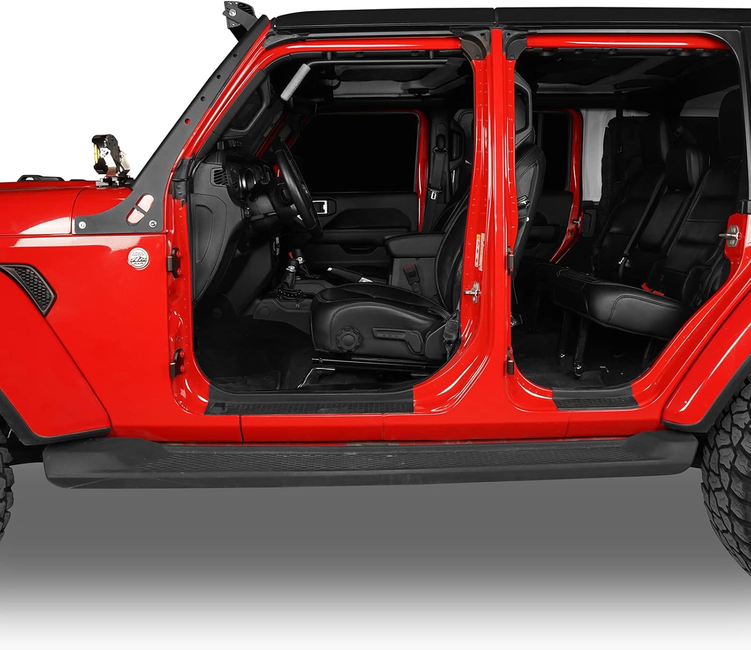 Hooke Road Body Door Hinge Set Compatible with Jeep Wrangler JL Unlimited 4-Door | Gladiator JT 2018-2024 (Set of 8 Hinges)